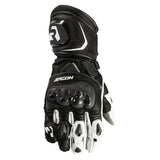 Argon Mission Motorcycle Gloves - Black/White