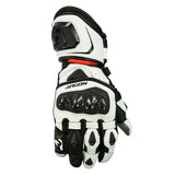 Argon Mission Motorcycle Gloves - White/Red