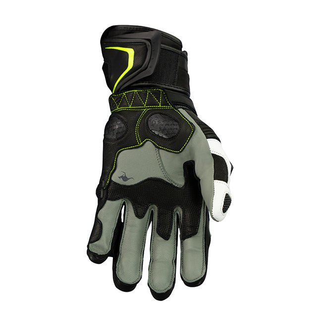 Argon Mission Motorcycle Gloves - Black/White/Yellow