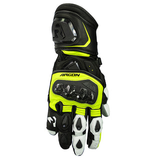 Argon Mission Motorcycle Gloves - Black/White/Yellow