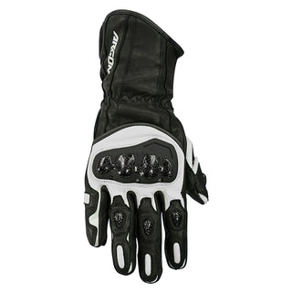 Argon Rush Motorcycle Gloves - Black/White