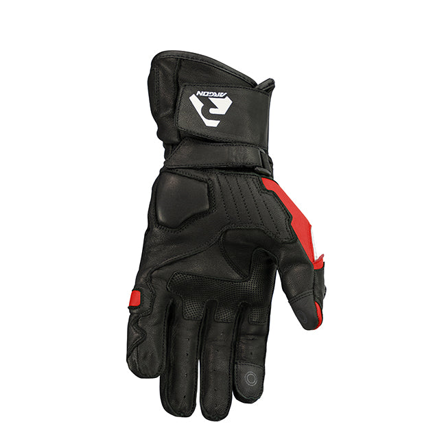 Argon Rush Motorcycle Gloves - Black/Red