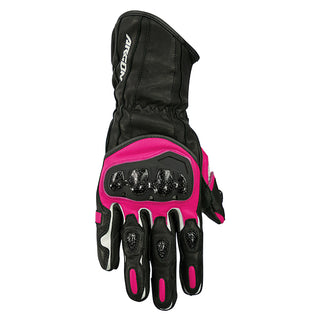 Argon Rush Ladies Motorcycle Gloves - Black/Pink