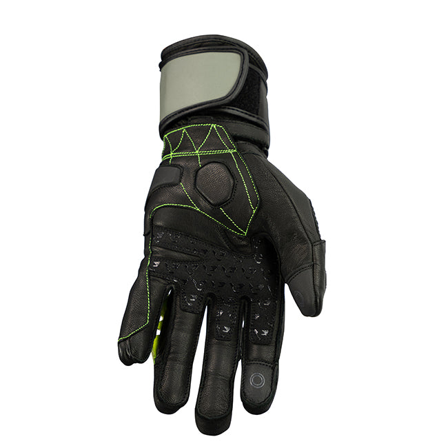 Argon Engage Swift Ladies Motorcycle Gloves - Grey/Lime
