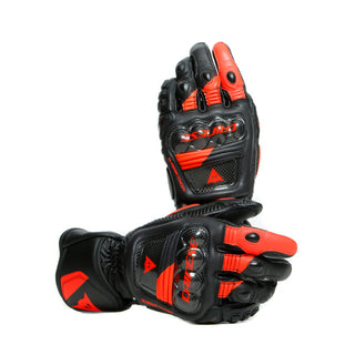 Dainese Druid 3 Motorcycle Gloves - Black/Fluo-Red