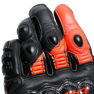 Dainese Druid 3 Motorcycle Gloves - Black/Fluo-Red