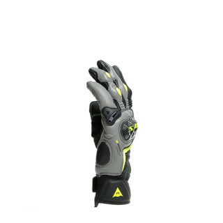 Dainese Carbon 3 Short Gloves - Black/Charcoal-Grey/Fluro Yellow