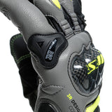 Dainese Carbon 3 Short Gloves - Black/Charcoal-Grey/Fluro Yellow