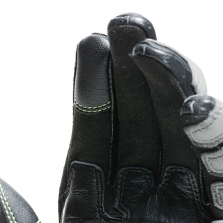 Dainese Carbon 3 Short Gloves - Black/Charcoal-Grey/Fluro Yellow