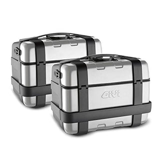 Givi Monokey Trekker Pannier Top Cases 33L Pair - Black/Aluminium