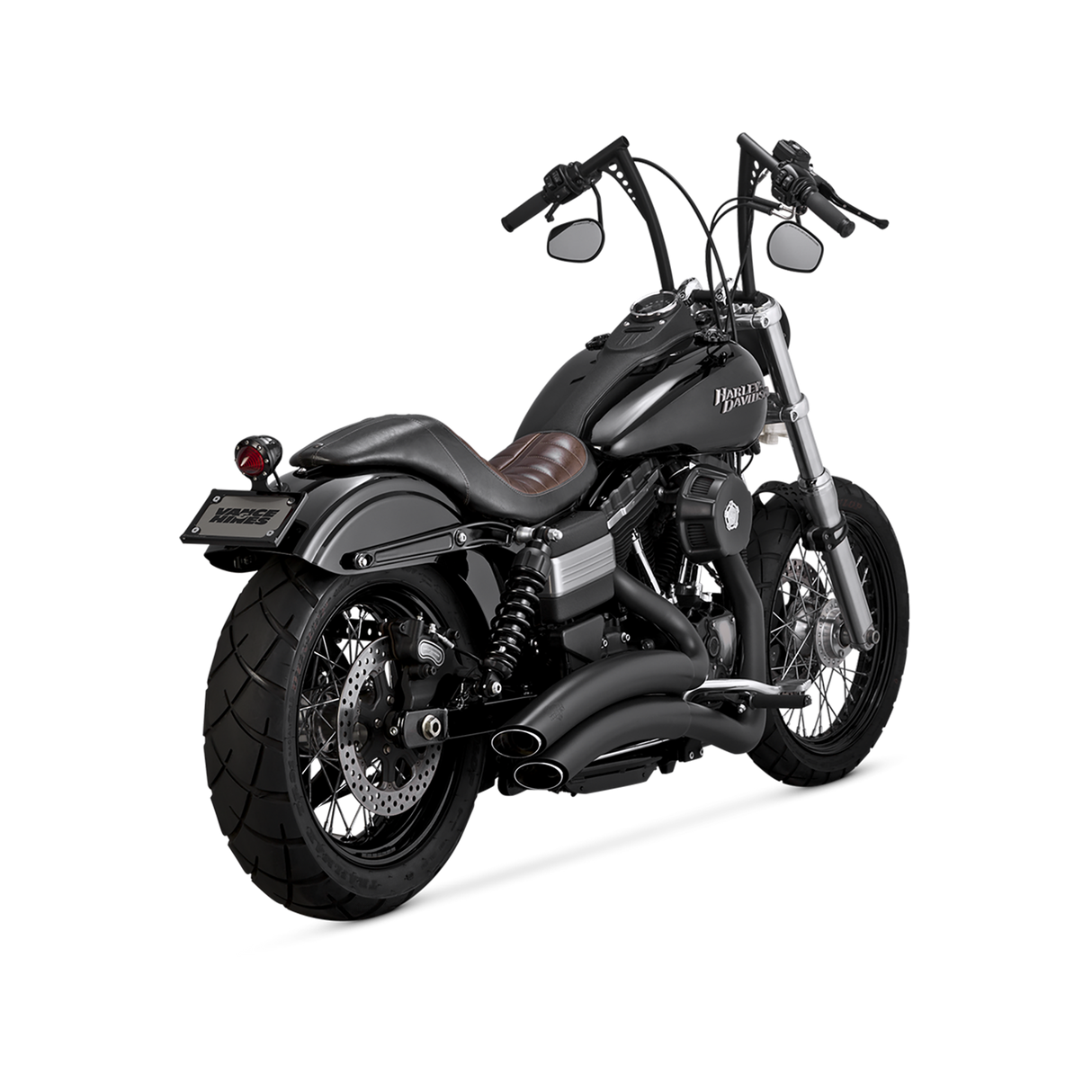 V&H Super Radius Dyna 06-17 (Excl Switchback, 2017 Fxdl And All 2Up Bikes - Solo Rider Only) - Black