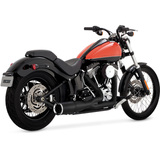 V&H Hi-Output 2-1 Short Softail 86-17 (Excl Rocker/Cvo 09 & Fxsb/Fxse) - Black