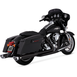 V&H Dresser Duals Black Touring 09-16 (Cvo Models Will Req V16937 Rhs Floorboard Bracket)