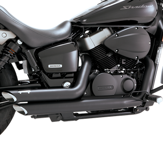 V&H Shortshots Staggereds Black Honda Vt750 Aero/Spirit 04-15