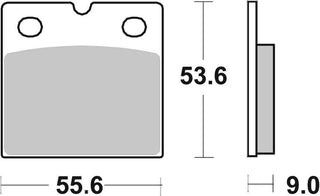 SBS FRICTION - Dual Carbon Classic Front Brake Pads (Track Use) - 506DCC-