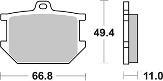 SBS Organic Brake Pads Front-Rear - 507HF-