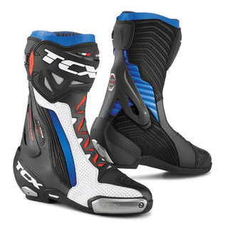 TCX RT Race Pro Air Boots– White/Black/Blue - MotoHeaven