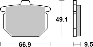 SBS Organic Brake Pads Front-Rear - 517HF-