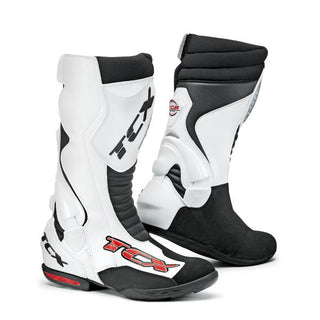 TCX Racing Speedway Boots– White - MotoHeaven