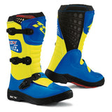TCX Comp Youth Boots– Blue/Yellow - MotoHeaven