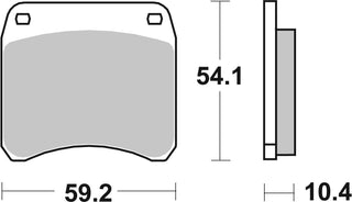 SBS Organic Brake Pads Front-Rear - 523HF-