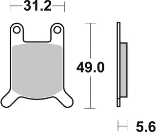 SBS FRICTION - Ceramic Rear Brake Pads - 532HF-