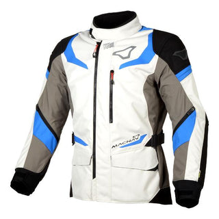 Macna Sektor Jacket – Ivory/Grey/Blue - MotoHeaven