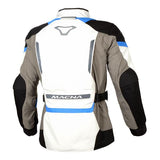 Macna Sektor Jacket – Ivory/Grey/Blue - MotoHeaven
