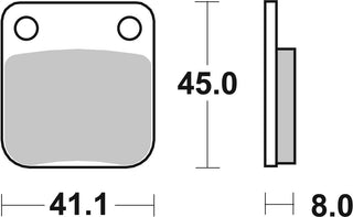 SBS Organic Brake Pads Front-Rear - 536HF-
