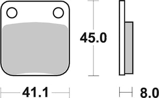 SBS Sintered Brake Pads Off Road FR-RR - 536SI-