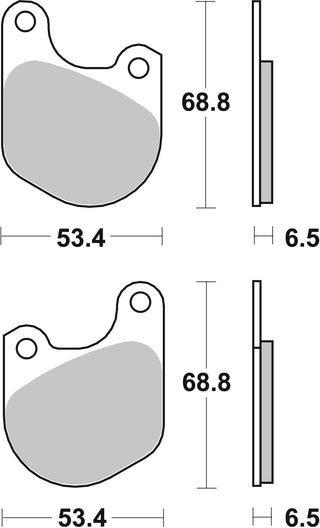 SBS Hd Ceramic Brake Pads Front-Rear - 537H.HF-