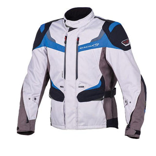 Macna Scope Textile Jacket– Ivory/ Blue/ Black - MotoHeaven