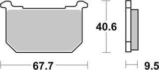 SBS Organic Brake Pads Front-Rear - 540HF-