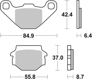 SBS FRICTION - Ceramic Front Brake Pads - 541HF-