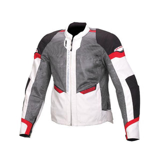 Macna Event Mesh Jacket – Grey/Ivory/Red - MotoHeaven