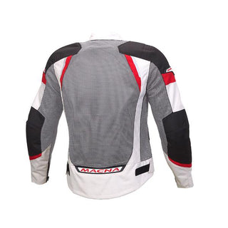 Macna Event Mesh Jacket – Grey/Ivory/Red - MotoHeaven