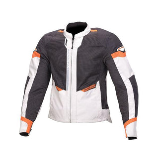 Macna Event Mesh Jacket – Black/Ivory/Orange - MotoHeaven