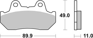 SBS Organic Brake Pads Front-Rear - 542HF-