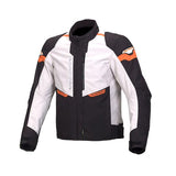 Macna Traction Textile Jacket – Ivory/ Black/Orange - MotoHeaven