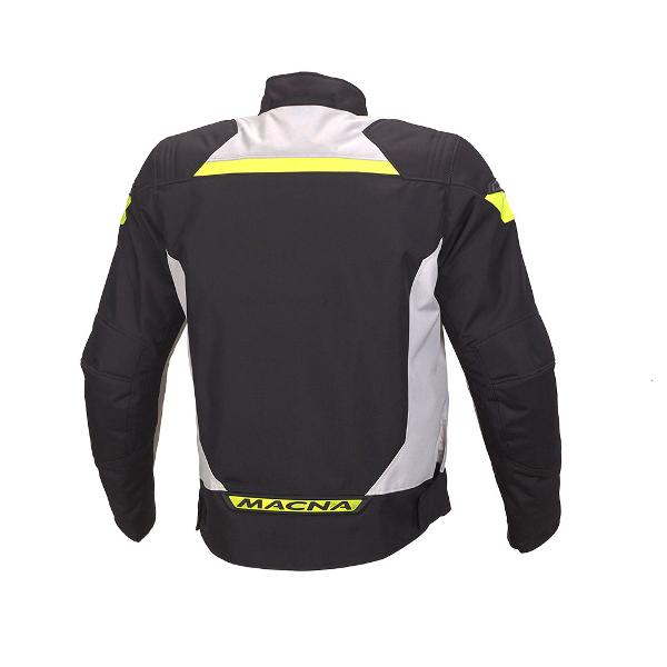 Macna Traction Textile Jacket – Ivory/Black/Fluro - MotoHeaven
