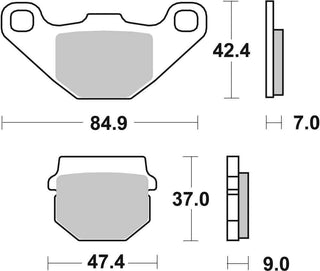 SBS Sintered Brake Pads Off Road FR-RR - 544SI-