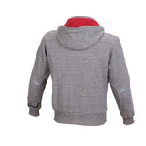 Macna Freeride Hoody Cotton Jacket – Grey/Red - MotoHeaven