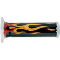 Ariete Motorcycle Hand Grips - Flames 120mm Open