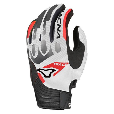 Macna Trace Glove – Black/White/Red - MotoHeaven