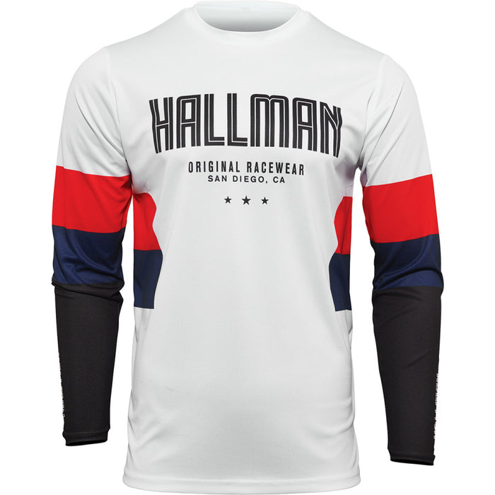 Thor Hallman Differ Draft Jersey - White/Red/Navy