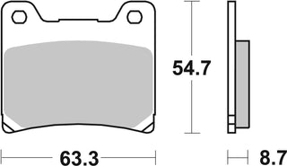SBS Organic Brake Pads Front-Rear - 555HF-