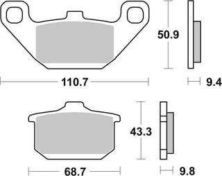 SBS Sintered Brake Pads Rear Road - 557LS-