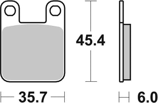 SBS Organic Brake Pads Front-Rear - 559HF-