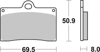 SBS Organic Brake Pads Front-Rear - 566HF-