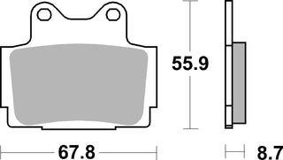 SBS Organic Brake Pads Front-Rear - 570HF-